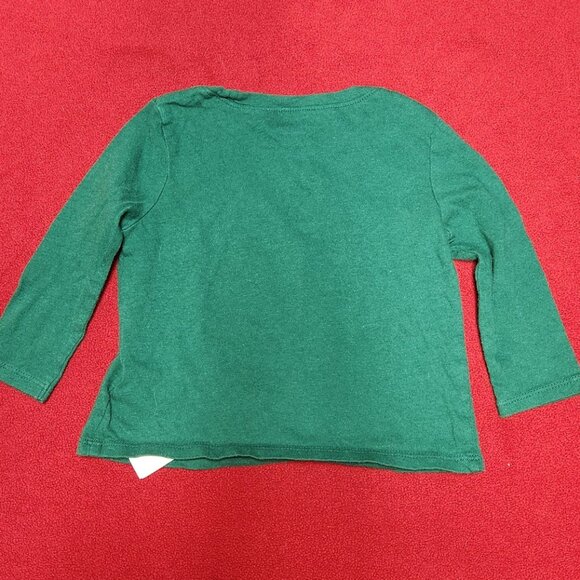 Old Navy Green Christ,as T-Shirt - Meowy Christmas - Size 12-18M - Picture 3 of 3